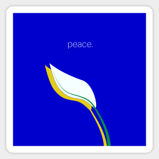 Pro-Ukraine Peace Lily Sticker